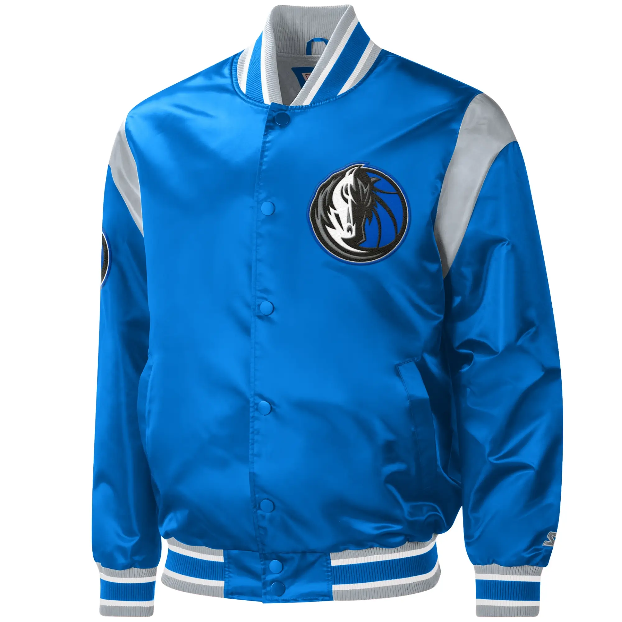 Dallas Mavericks Basketball Team Players Satin Varsity Jacket