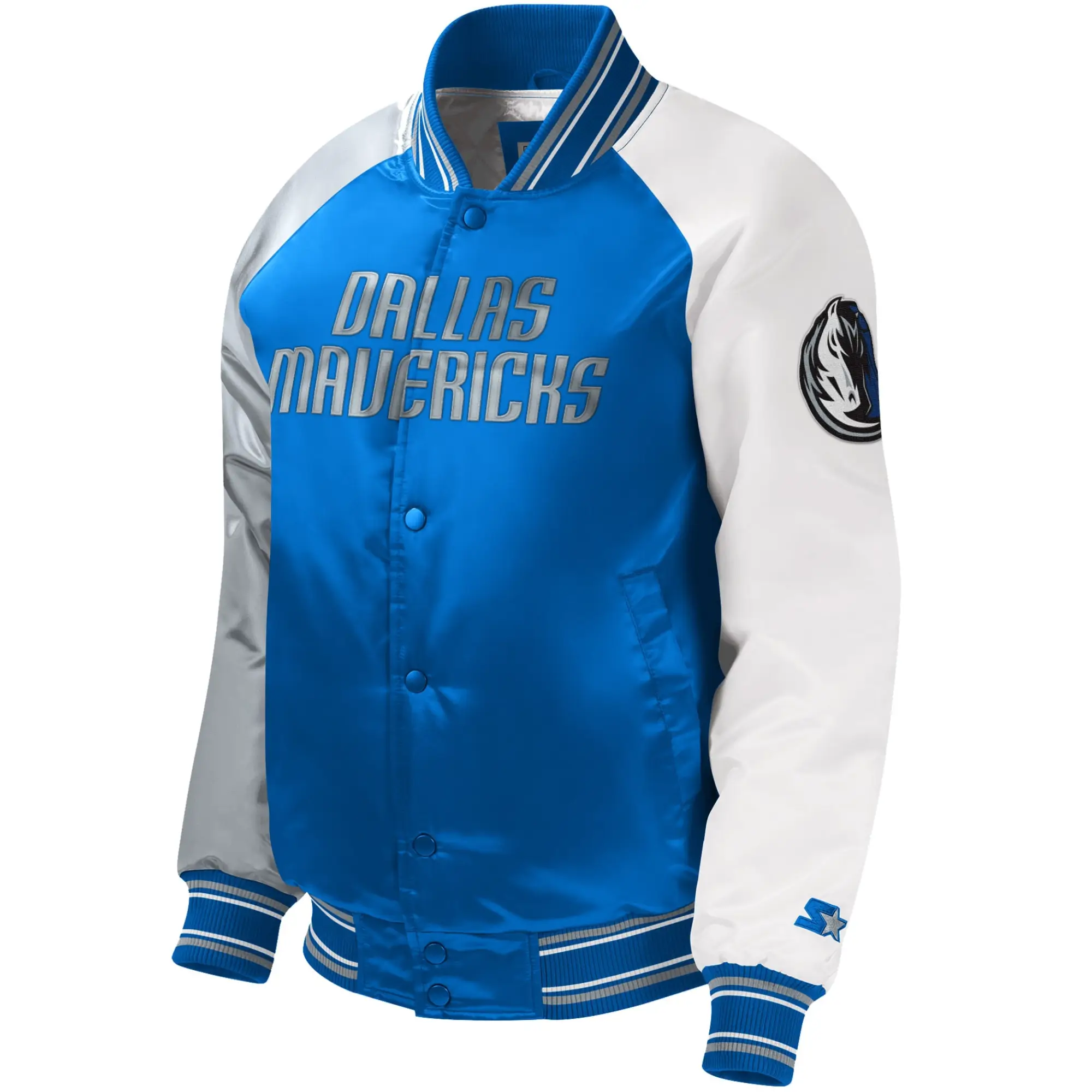 Dallas Mavericks Basketball Team Satin Varsity Jacket