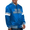 Dallas Mavericks Classic Rib Satin Varsity Blue Jacket