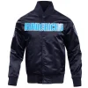 Dallas Mavericks Classic Rib Satin Varsity Jacket With Mavericks Logo