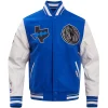 Dallas Mavericks Wool & Faux Leather Varsity Jacket