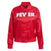 Women's Indiana Fever Classic Red Satin Varsity Jacket